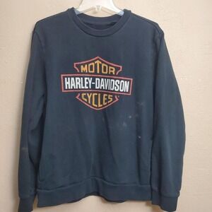 HARLEY‎ DAVIDSON Black Pullover Sweatshirt comes with pockets